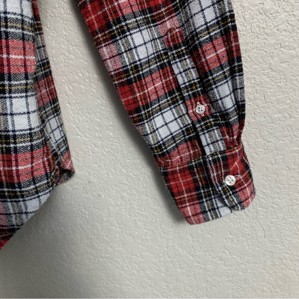 Frank and Eileen Shirt Top Women S Plaid Relaxed Button Up Preppy Italian Red - Picture 12 of 16